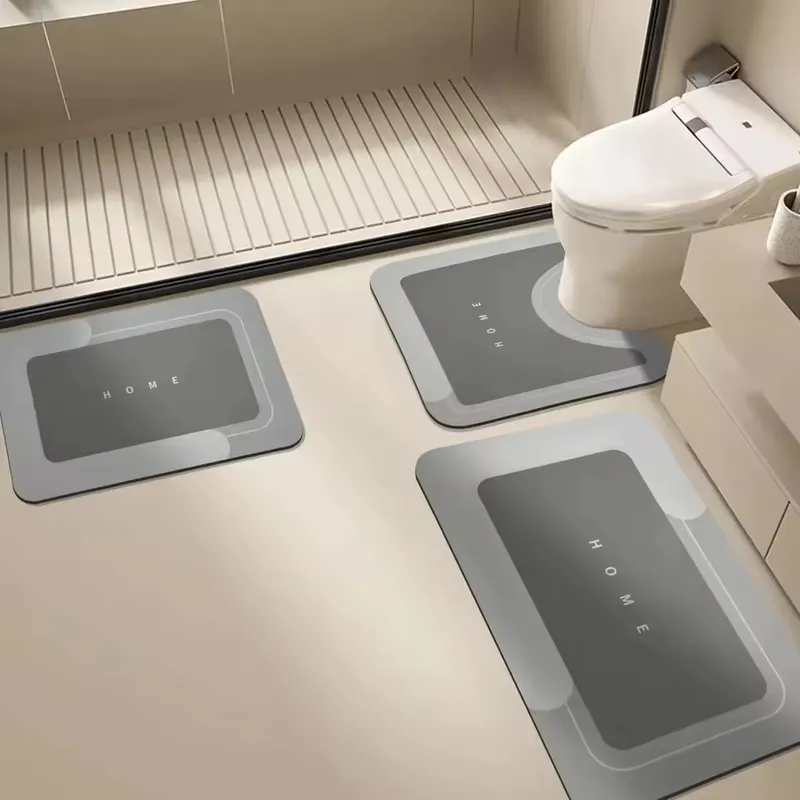Tapis anti dérapant salle de bain 3pieces