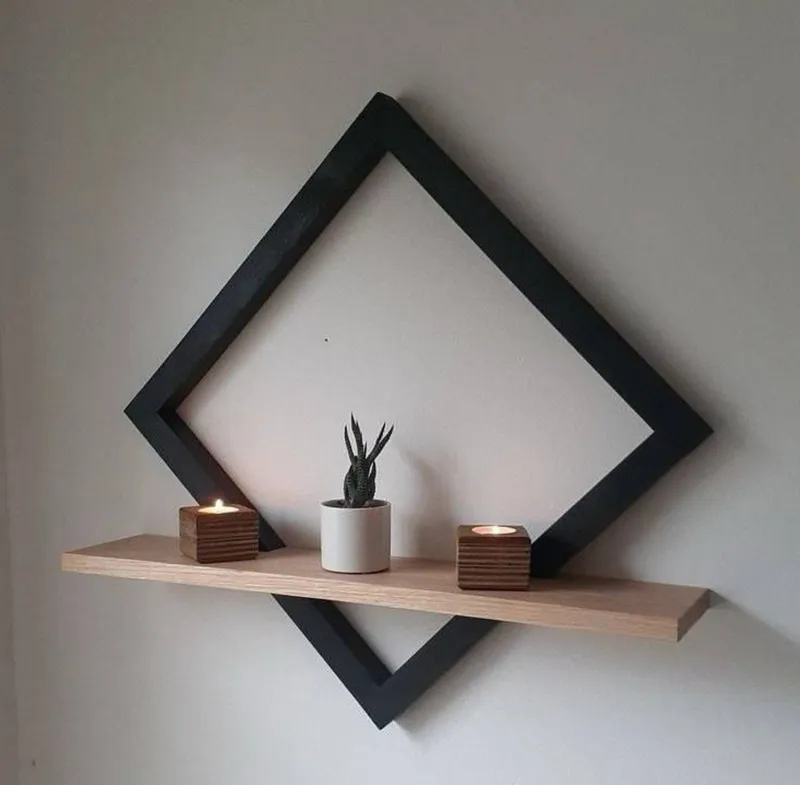 Cadre Étagère murale triangulaire 