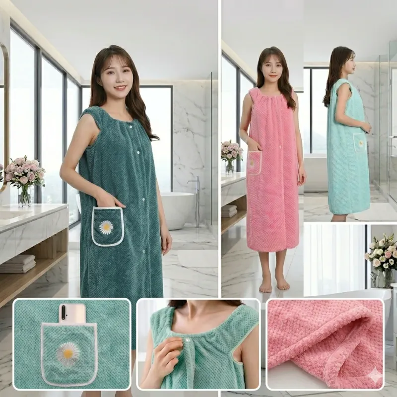 Serviette de bain très pratique 